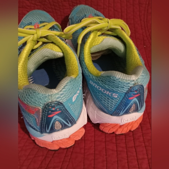 Brooks Ravenna 5 Women's 8.5 M Running Shoes. Aqua,Coral,Lime.       FF216 - Picture 8 of 9